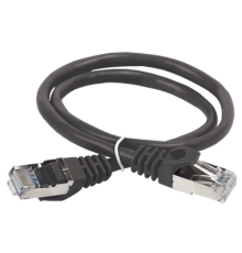 Коммутационный шнур (патч-корд) кат. 6 FTP LSZH 2м чёрный ITK PC09-C6FL-2M