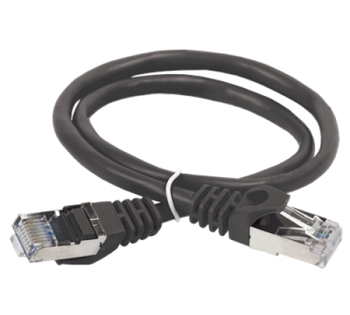 Коммутационный шнур (патч-корд) кат. 6 FTP LSZH 2м чёрный ITK PC09-C6FL-2M