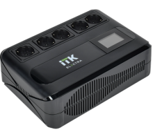 ИБП Линейно-интерактивный 800ВА/480Вт однофазный с LCD дисплеем с АКБ 1х9AH 5 розеток Schuko ITK ELECTRA LT5 ELT5-800VA-1-001