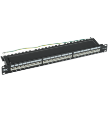 Патч-панель кат. 6A STP 24 порта экранированная Dual IDC ITK 1U PP24-1UC6AS-D05