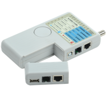 Тестер для витой пары 4в1 RJ45/RJ11/BNC/USB с элементом питания ITK WH3468