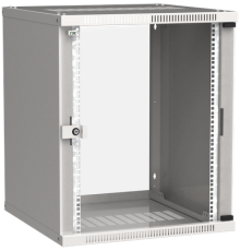 Шкаф LINEA WE 15U 600x600мм дверь стекло серый ITK LWE3-15U66-GF