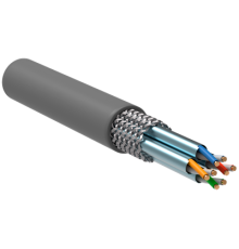 Витая пара S/FTP кат.6A 4х2х23AWG solid LSZH нг(А)-HF серый (305м) ITK LC1-C6A04-621