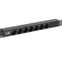 Розеток немецкий стандарт + 2 С13 1U кабель 2м вилка немецкий стандарт ITK PDU 7 PH22-7D2C131-P