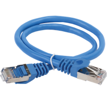 Коммутационный шнур (патч-корд) кат. 5Е FTP LSZH 1м синий ITK PC03-C5EFL-1M