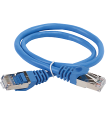 Коммутационный шнур (патч-корд) кат. 5Е FTP LSZH 1м синий ITK PC03-C5EFL-1M