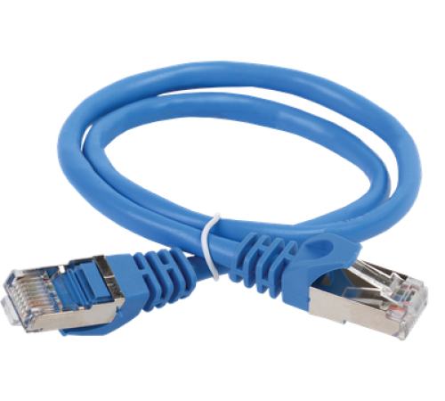 Коммутационный шнур (патч-корд) кат. 5Е FTP LSZH 1м синий ITK PC03-C5EFL-1M