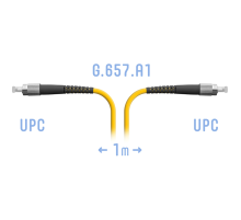 Патчкорд оптический FC/UPC SM G.657.A1 1 метр SNR SNR-PC-FC/UPC-A-1m