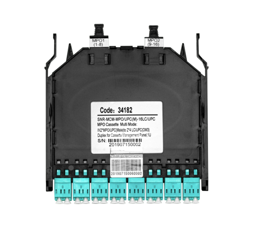 Кассета распределительная MPO/UPC на 16LC/UPC портов MM для SNR SNR-CMP-144P SNR-MCM-MPO/UPC (M) -16LC/UPC SNR-MCM-MPO/UPC(M)-16LC/UPC