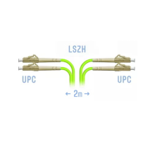 Патчкорд оптический LC/UPC-LC/UPC MM (OM5) Duplex 2 метра 2мм SNR SNR-PC-LC/UPC-MM5-DPX-2m (2 0) (2,0)