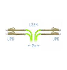 Патчкорд оптический LC/UPC-LC/UPC MM (OM5) Duplex 2 метра 2мм SNR SNR-PC-LC/UPC-MM5-DPX-2m (2 0) (2,0)