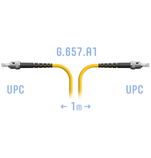Патчкорд оптический ST/UPC SM G.657.A1 1 метр SNR SNR-PC-ST/UPC-A-1m