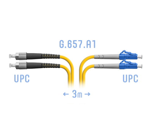 Патчкорд оптический LC/UPC-FC/UPC SM G.657.A1 Duplex 3 метра SNR SNR-PC-LC/UPC-FC/UPC-DPX-A-3m Патчкорд оптический LC/UPC-FC/UPC SM G.657.A1 Duplex 3 метра SNR SNR-PC-LC/UPC-FC/UPC-DPX-A-3m