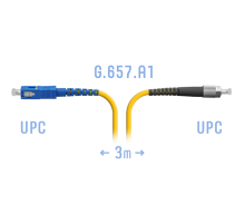 Патчкорд оптический FC/UPC-SC/UPC SM G.657.A1 3 метра SNR SNR-PC-FC/UPC-SC/UPC-A-3m