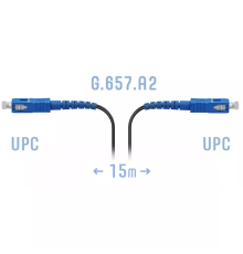 Патчкорд оптический FTTH SC/UPC кабель 604-02-01 15 метров SNR SNR-PC-FTTH-SC/UPC-B-15m