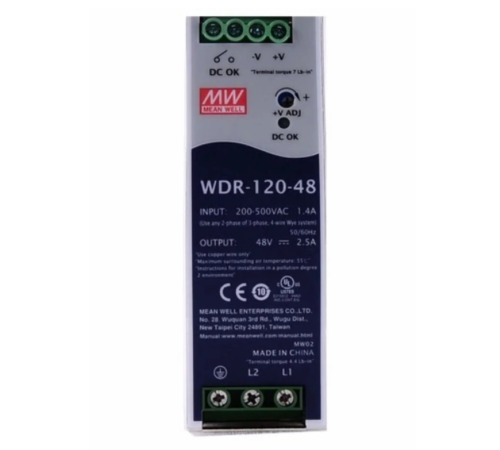 Блок питания на DIN-рейку MeanWell WDR-120-48