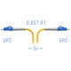 Патчкорд оптический SNR SNR-PC-LC/UPC-A - 3 метра 3m