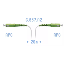 Патчкорд оптический FTTH SC/APC кабель 604-02-01W 20 метров SNR SNR-PC-FTTH-SC/APC-C-20m