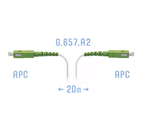 Патчкорд оптический FTTH SC/APC кабель 604-02-01W 20 метров SNR SNR-PC-FTTH-SC/APC-C-20m Патчкорд оптический FTTH SC/APC кабель 604-02-01W 20 метров SNR SNR-PC-FTTH-SC/APC-C-20m