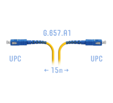 Патчкорд оптический SC/UPC SM G.657.A1 15 метров SNR SNR-PC-SC/UPC-A-15m