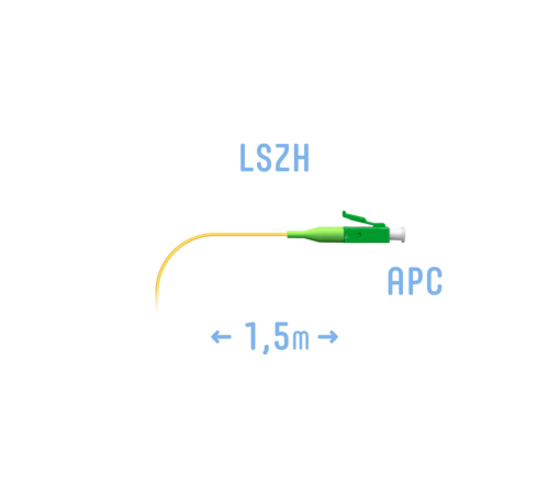 Пигтейл LC/APC SM (0.9) 1.5 m SNR pigtail Пигтейл LC/APC SM (0.9) 1.5 m SNR pigtail