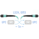 Патчкорд оптический MPO/UPC FF MM 5 метров (Cross) SNR SNR-PC-MPO/UPC-MPO/UPC-FF-MM-8F-5m