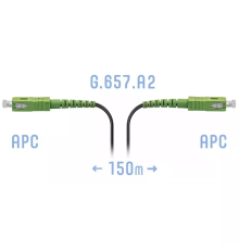 Патчкорд оптический FTTH SC/APC кабель 604-03-01 150 метров SNR SNR-PC-FTTH-SC/APC-D-150m