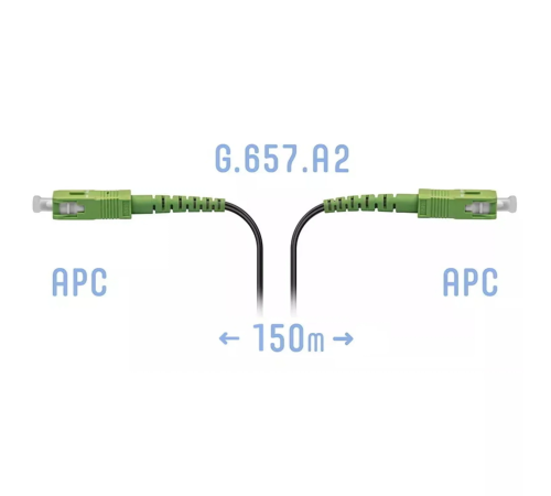 Патчкорд оптический FTTH SC/APC кабель 604-03-01 150 метров SNR SNR-PC-FTTH-SC/APC-D-150m