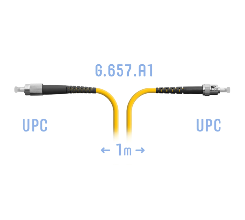Патчкорд оптический FC/UPC-ST/UPC SM G.657.A1 1 метр SNR SNR-PC-FC/UPC-ST/UPC-A-1m Патчкорд оптический FC/UPC-ST/UPC SM G.657.A1 1 метр SNR SNR-PC-FC/UPC-ST/UPC-A-1m