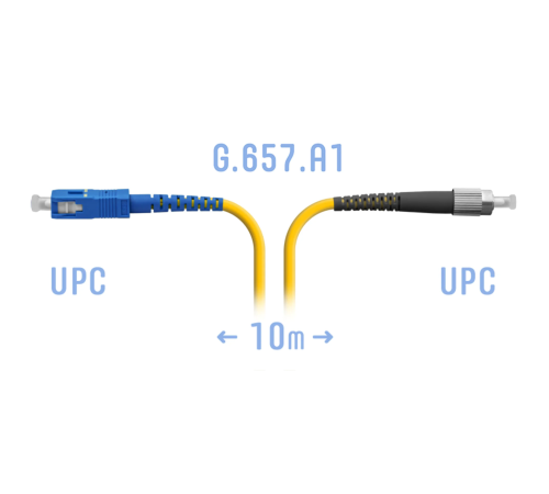 Патчкорд оптический FC/UPC-SC/UPC SM G.657.A1 10 метров SNR SNR-PC-FC/UPC-SC/UPC-A-10m