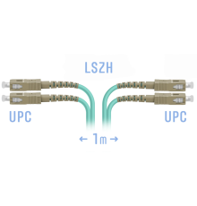 Патчкорд оптический SC MM Duplex 1метр SNR SNR-PC-SC/UPC-MM-DPX-1m