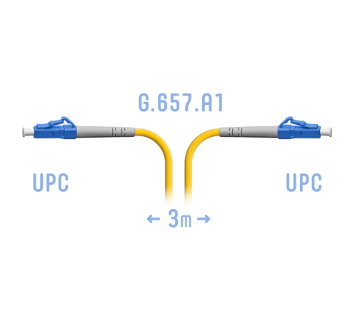 Патчкорд оптический LC/UPC SM G.657.A1 3 метра SNR SNR-PC-LC/UPC-A-3m Патчкорд оптический LC/UPC SM G.657.A1 3 метра SNR SNR-PC-LC/UPC-A-3m