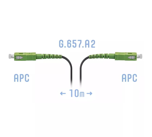 Патчкорд оптический FTTH SC/APC кабель 604-02-01 10 метров SNR SNR-PC-FTTH-SC/APC-B-10m