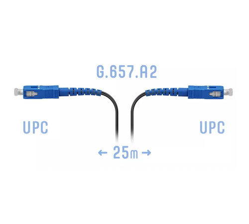 Патчкорд оптический FTTH SC/UPC кабель 604-02-01 25 метров SNR SNR-PC-FTTH-SC/UPC-B-25m