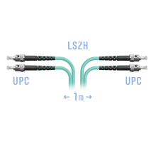 Патчкорд оптический ST/UPC MM Duplex 1 метров SNR SNR-PC-ST/UPC-MM-DPX-1m