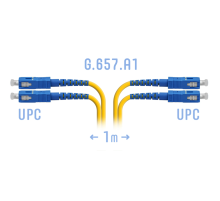 Патчкорд оптический SC/UPC SM G.657.A1 Duplex 1 метр SNR SNR-PC-SC/UPC-DPX-A-1m