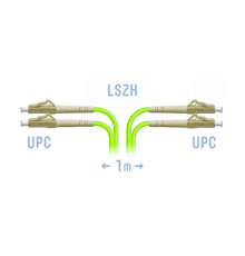 Патчкорд оптический LC/UPC-LC/UPC MM (OM5) Duplex 1 метр 2мм SNR SNR-PC-LC/UPC-MM5-DPX-1m (2 0) (2,0)