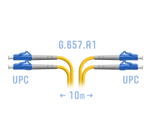 Патчкорд оптический LC/UPC SM G.657.A1 Duplex 10 метров SNR SNR-PC-LC/UPC-DPX-A-10m