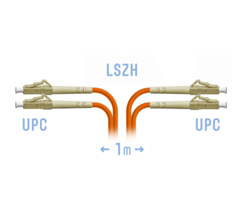 Патчкорд оптический LC/UPC MM (OM2) Duplex 1 метр SNR SNR-PC-LC/UPC-MM2-DPX-1m Патчкорд оптический LC/UPC MM (OM2) Duplex 1 метр SNR SNR-PC-LC/UPC-MM2-DPX-1m