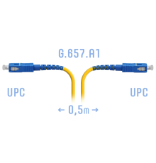 Патчкорд оптический SC/UPC SM G.657.A1 0 5 метра SNR SNR-PC-SC/UPC-A-0.5m