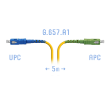 Патчкорд оптический SC/UPC-SC/APC SM G.657.A1 5 метров SNR SNR-PC-SC/UPC-SC/APC-A-5m