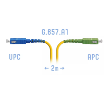 Патчкорд оптический SC/UPC-SC/APC SM G.657.A1 2 метра SNR SNR-PC-SC/UPC-SC/APC-A-2m