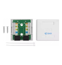 Розетка накладная 2хRJ45 ( SNR SNR-SMB-2109A) SNR SNR-C5E-WO2