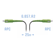 Патчкорд оптический FTTH SC/APC кабель 604-02-01 25 метров SNR SNR-PC-FTTH-SC/APC-B-25m