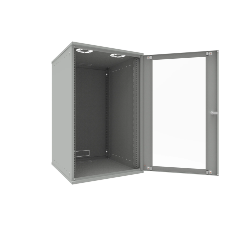 Шкаф телекоммуникационный настенный 18U 523х600х866мм серия LITE (стеклянная дверь) SNR SNR-TWC-18-GDL