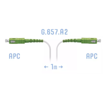 Патчкорд оптический FTTH SC/APC кабель 604-02-01W 1 метр SNR SNR-PC-FTTH-SC/APC-C-1m