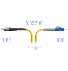 Патчкорд оптический LC/UPC-FC/UPC SM G.657.A1 1 метр SNR SNR-PC-LC/UPC-FC/UPC-A-1m