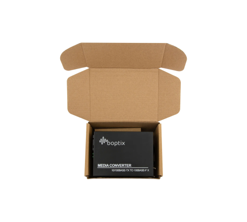 Медиаконвертер 10/100-Base-T / 100Base-FX Tx/Rx: 1550/1310нм B-OptiX LFP BO-CVT-100B Медиаконвертер 10/100-Base-T / 100Base-FX Tx/Rx: 1550/1310нм B-OptiX LFP BO-CVT-100B
