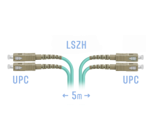 Патчкорд оптический SC MM Duplex 5метров SNR SNR-PC-SC/UPC-MM-DPX-5m
