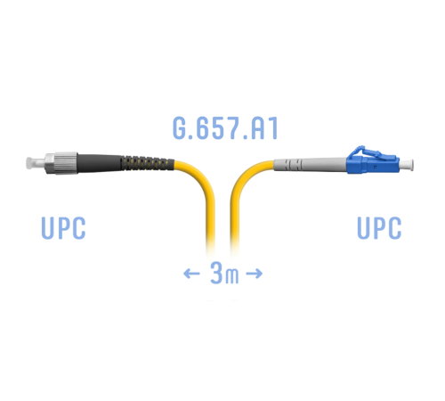 Патчкорд оптический LC/UPC-FC/UPC SM G.657.A1 3 метра SNR SNR-PC-LC/UPC-FC/UPC-A-3m Патчкорд оптический LC/UPC-FC/UPC SM G.657.A1 3 метра SNR SNR-PC-LC/UPC-FC/UPC-A-3m
